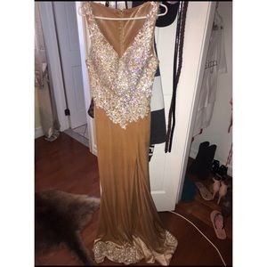 swarovski evening gown dress with slit